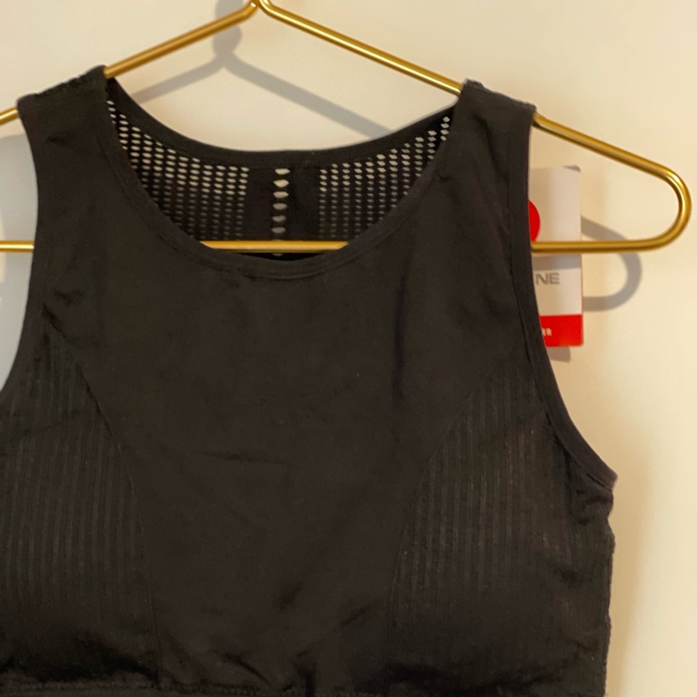 NWT QUALIDYNE Size XXL Black Sportsbra